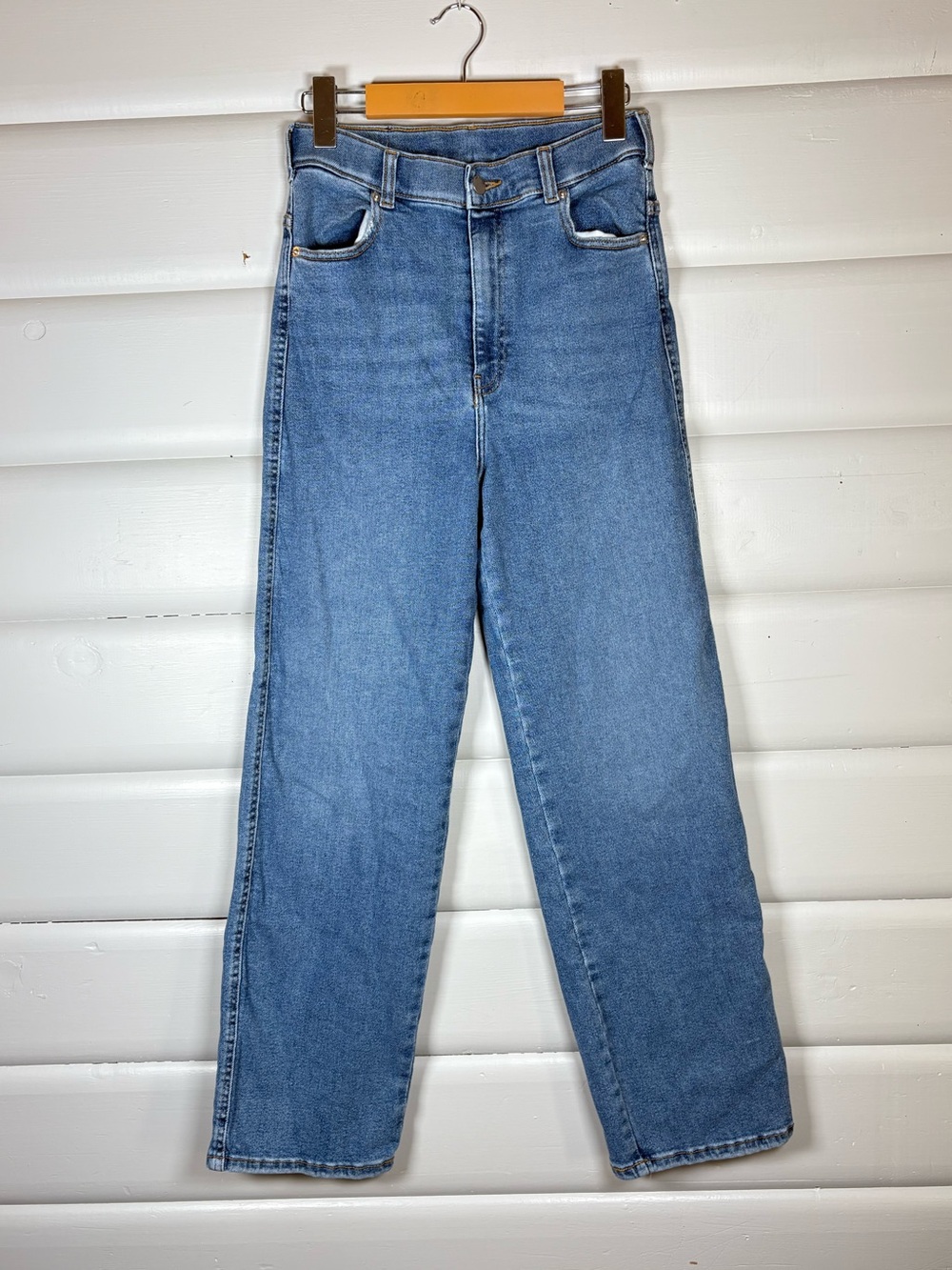 Dr. Denim Moxy Straight Jeans High Rise Light Wash 26 Straight Leg 100% Cotton